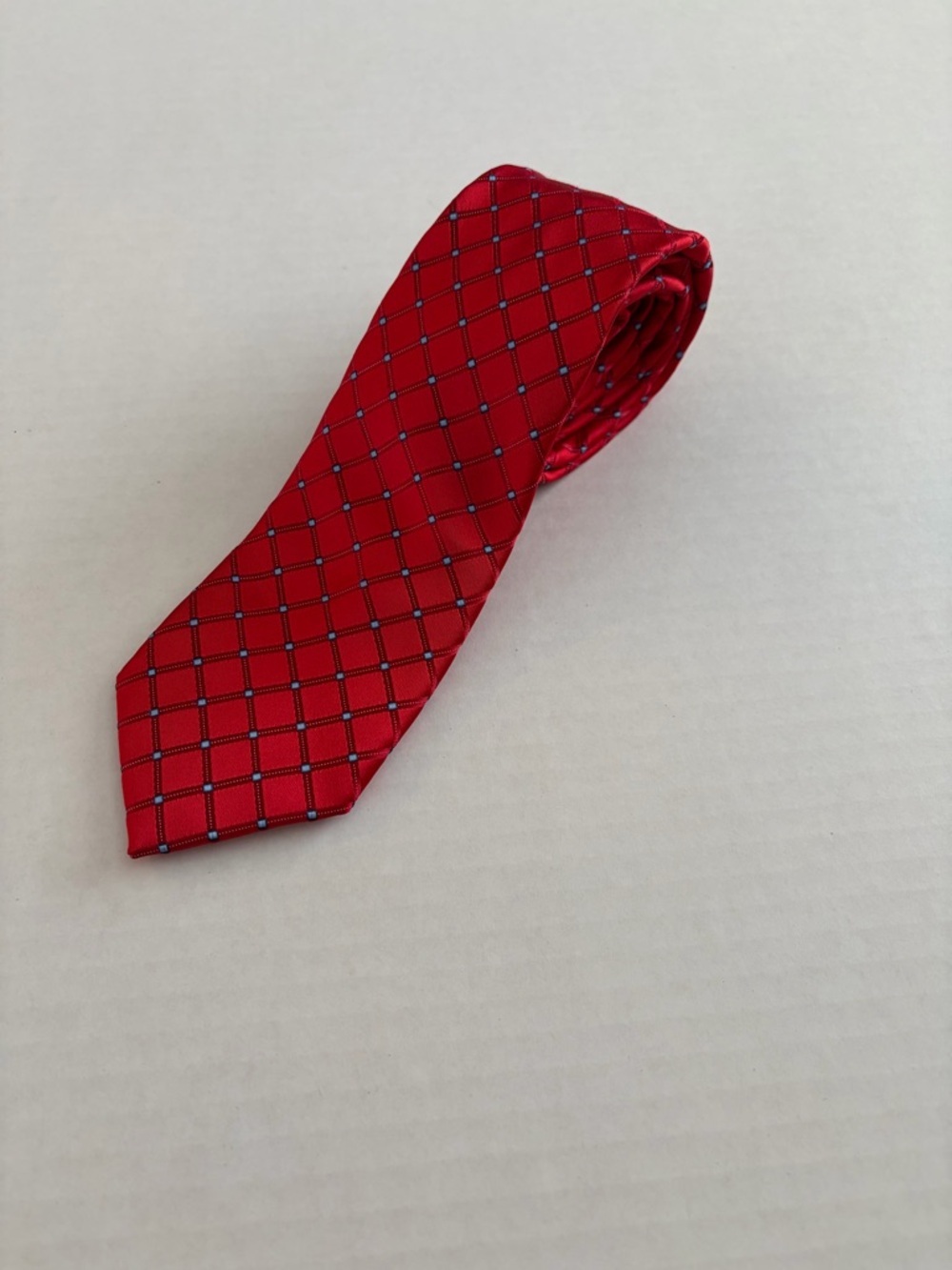 IZOD Red Geometric Tie Classic Business Necktie